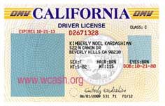 california drivers license template psd